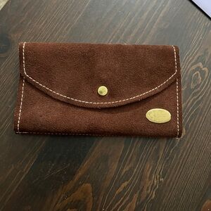 Vintage Brown Suede Leather Wallet